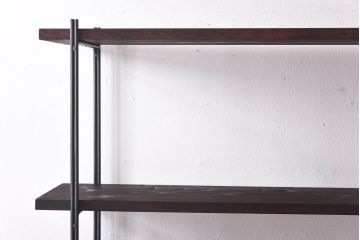 ラフジュ工房オリジナル ディスプレイに活躍する薄型アイアンラック【中】(陳列棚、飾り棚)(1)